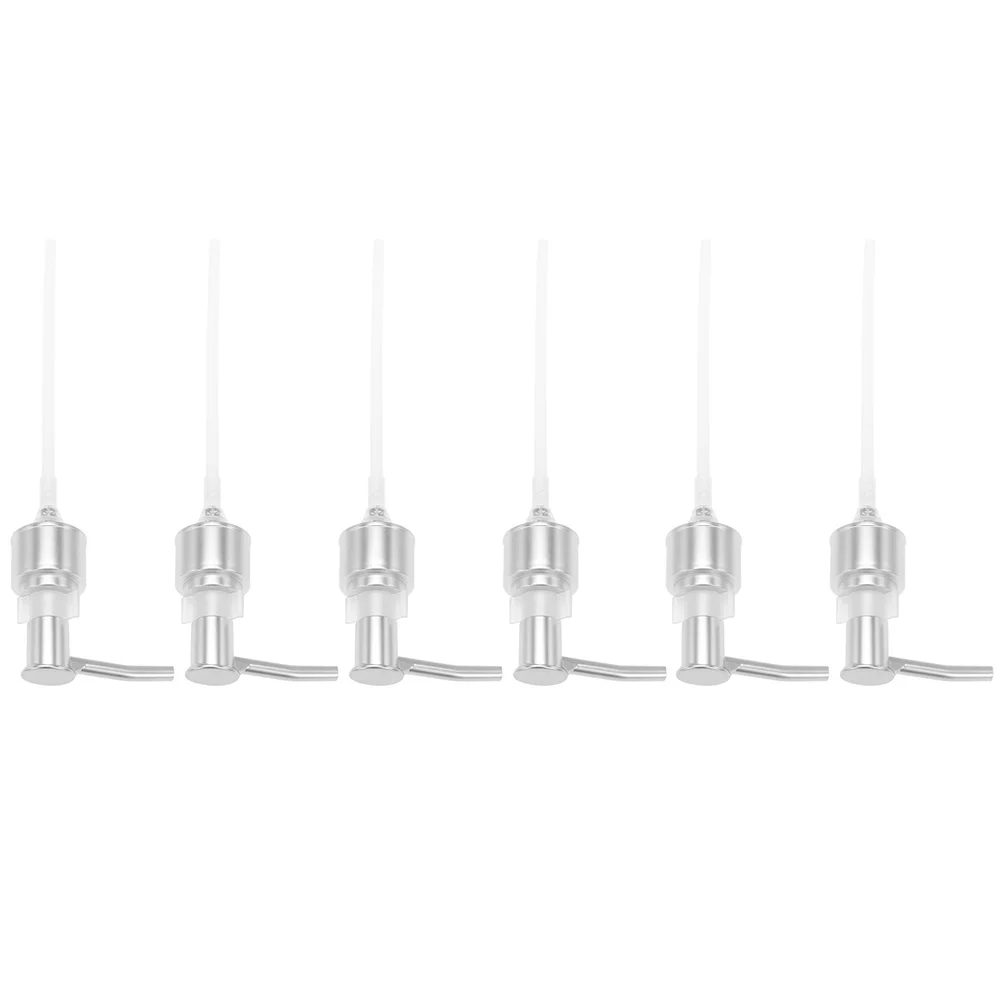 

6pcs Subpackaging Bottle Pump Head Long Nozzle For Viscous Liquids Home Kitchen Bathroom Replacement Pump Accessories