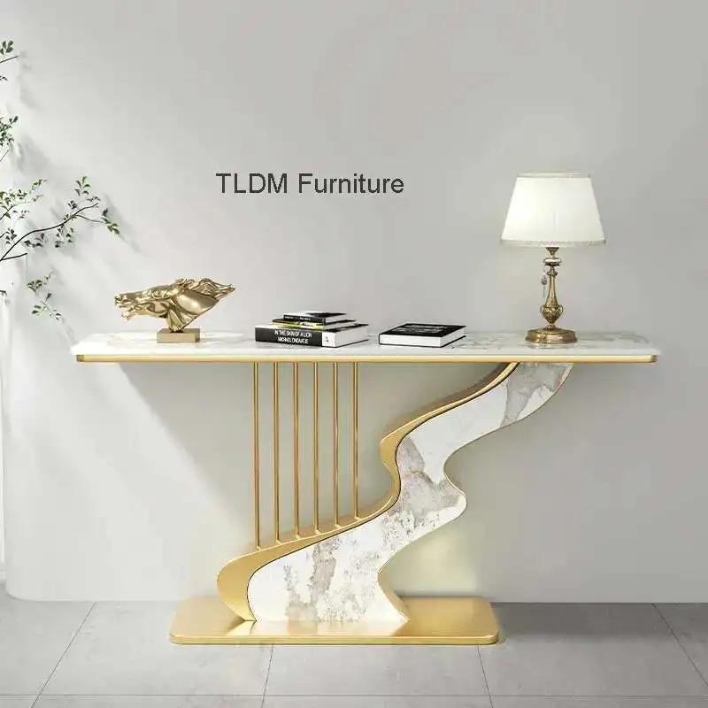 

Мраморные современные консольные столы, винтажные центральные входные роскошные консольные столы для прихожей, модульная мебель для гостиной Tavolo