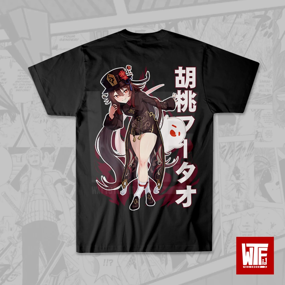 

Hu Tao Genshin Impact T-shirt Anime T-Shirt Jepang - Streetwear Wibu