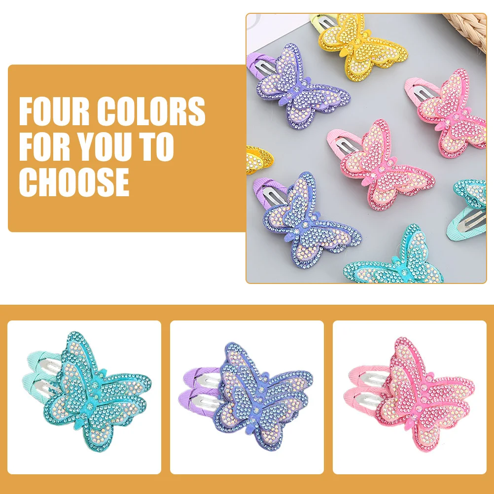 

8Pcs Butterfly Hair Clips Cute and Durable Small Accessories for Girls and Women Snap Hairpins Kawaii Hair Clips