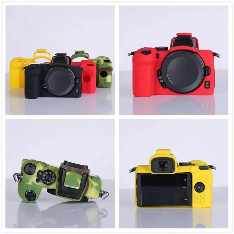 DSLR Cover Soft Silicone Case For Nikon Z50 Z6 Z7 Z6II Z7II D5500 D5600 D7000 D7100 D7200 D600 D610 D750 Rubber Armor Camera Bag