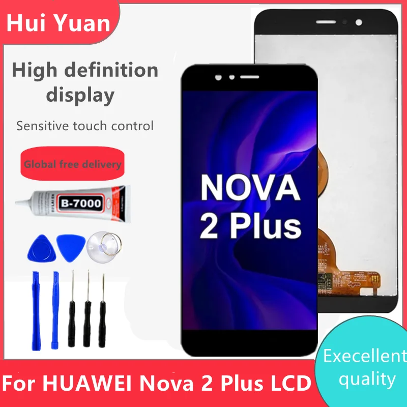 

5.5"; Original DIsplay For Huawei Nova 2 Plus BAC-L23 BAC-L21 LCD Touch Screen Assembly Digitizer with Frame For Nova 2 Plus LCD