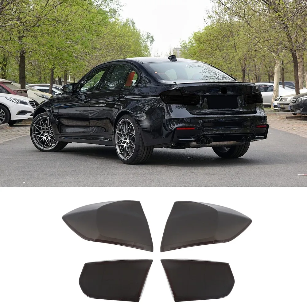 

ABS Smoked Black Car Tail Light Len Cover For BMW 3-Series F30 F35 2013-2015 BMW M3 F80 2014-15 Rear Lampshade Trim Accessories