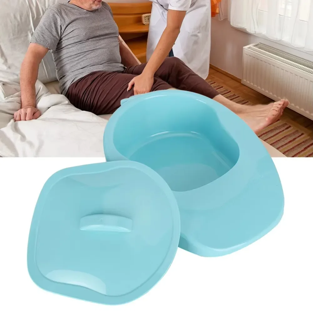 Portable Household Bed Toilet Bedpan with Cover for Bedridden Patients Pregnant Woman Elderly Paralyzed Disabled Care Bedpan New