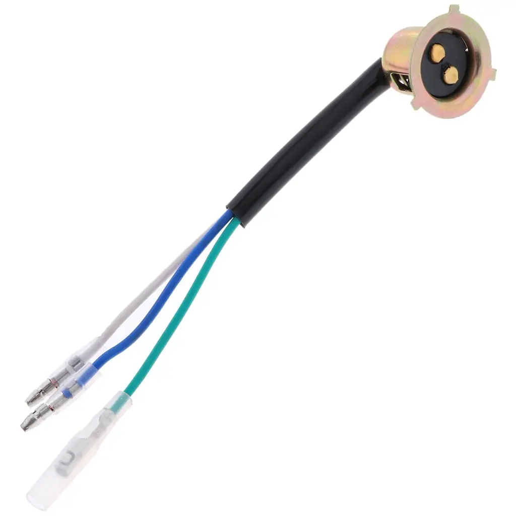 4x Motorcycle Headlight Lights Bulb Socket Lamp Holder Wire Harness Adapters for CG125