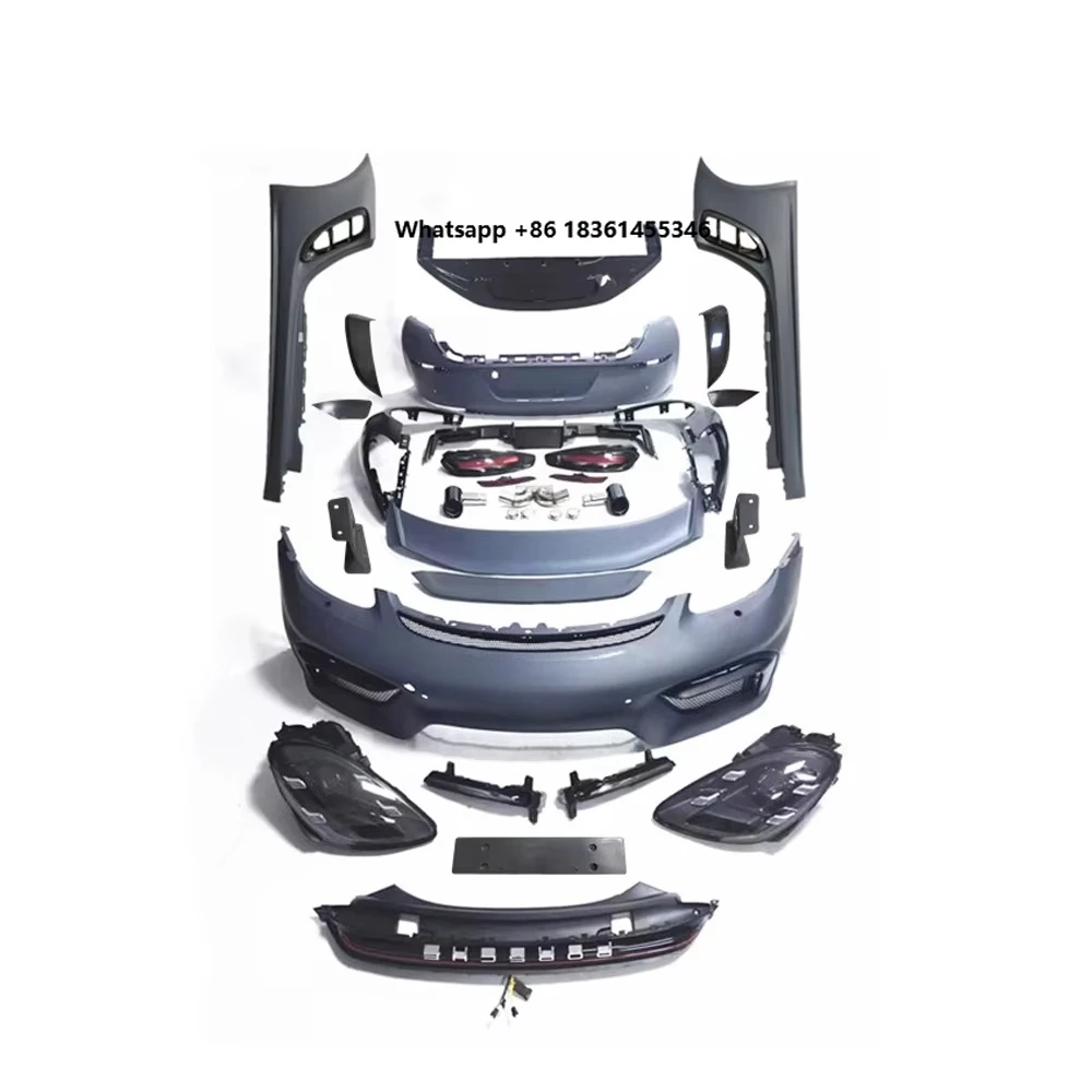 

for 981 & 718 GT4 STLF Customized Carbon Fiber Facelift & Replaceable Headlights Upgrade Front & Rear Bumper Kits