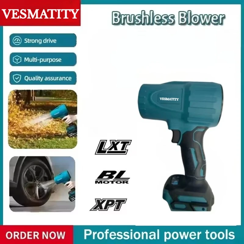 Violent Blower Turbo Jet Fan Electric Air Duster Wind Speed Turbo Rechargeable with Light Car Cleanin Tool For 18V-20V Battery