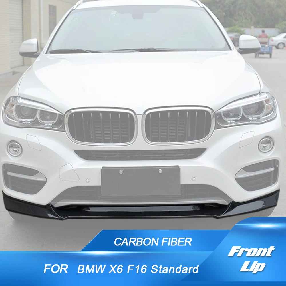 

Car Front Bumper Lip Spoiler Splitters for BMW F16 X6 XDrive Sport Utility Standard Bumper 2014-2018 Carbon Fiber Spoiler