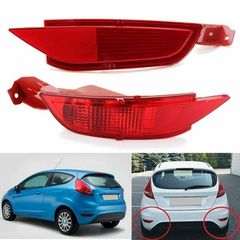 Car Rear Bumper Reflector Brake Light Rear Tail Light Reflector For Ford Fiesta 2009-2015 8A61-15500-AB 8A61-15K273-AB