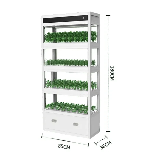 رف شرفة بدون تربة، ضوء مضخة أوتوماتيكي، ذكي عمودي داخلي صغير، آلة زراعة الخضروات المائية، متعدد الطبقات #2