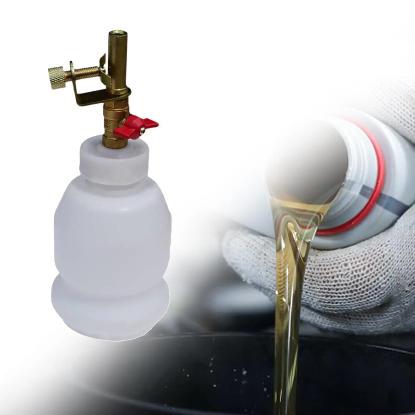 

Practical Brake Fluid Refilling Bottle 1L Thickened PP Bleeder Tool Universal for Vehicles Safe Oil Dispensing