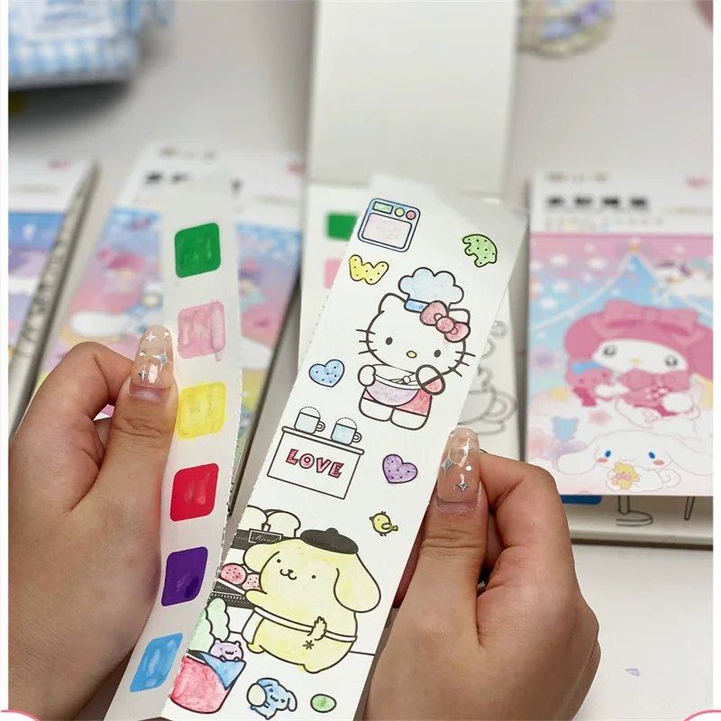 Sanrio Children\'s Coloring Book Fill Painting Watercolor Painting Kindergarten Baby Painting This Can Do Bookmark Wholesale