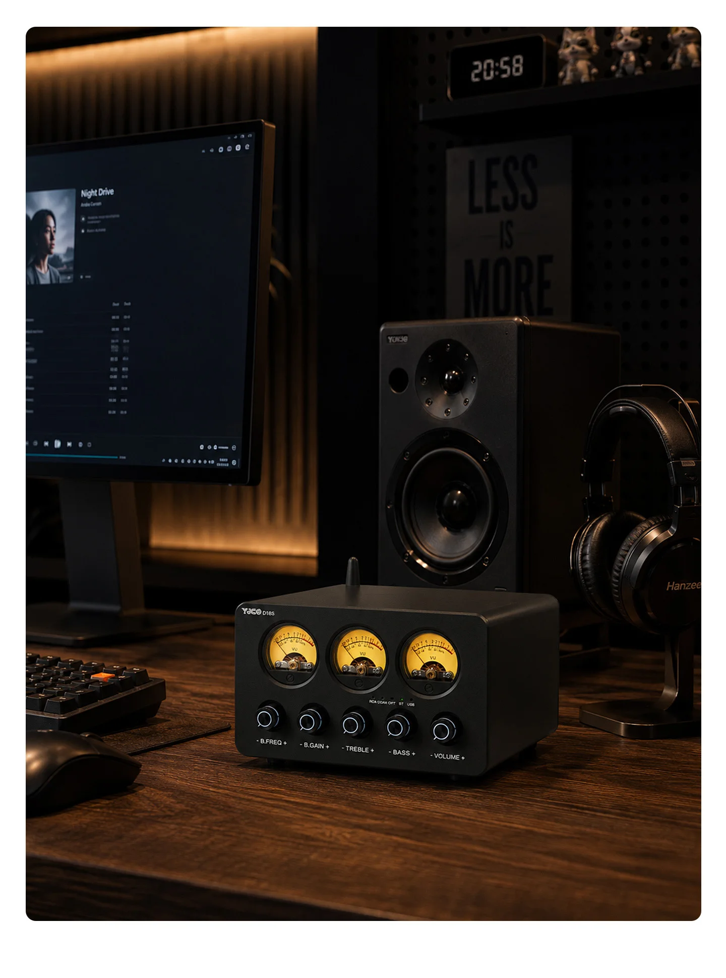 YJCO Dual TPA3255 Digitaler Leistungsverstärker 2.1-Kanal HiFi-Decoder-Verstärker Bluetooth 5.4 LDAC Audio-Empfänger 300W×2+600W Subwoofer – Detail 12
