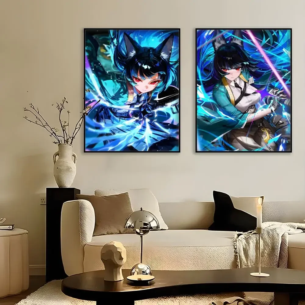 Game Z-Zenless Z-Zone Miyabi Poster Modern Minimalism Aesthetic Art Prints Bedroom Kitchen Home Decor Art Poster Gifts