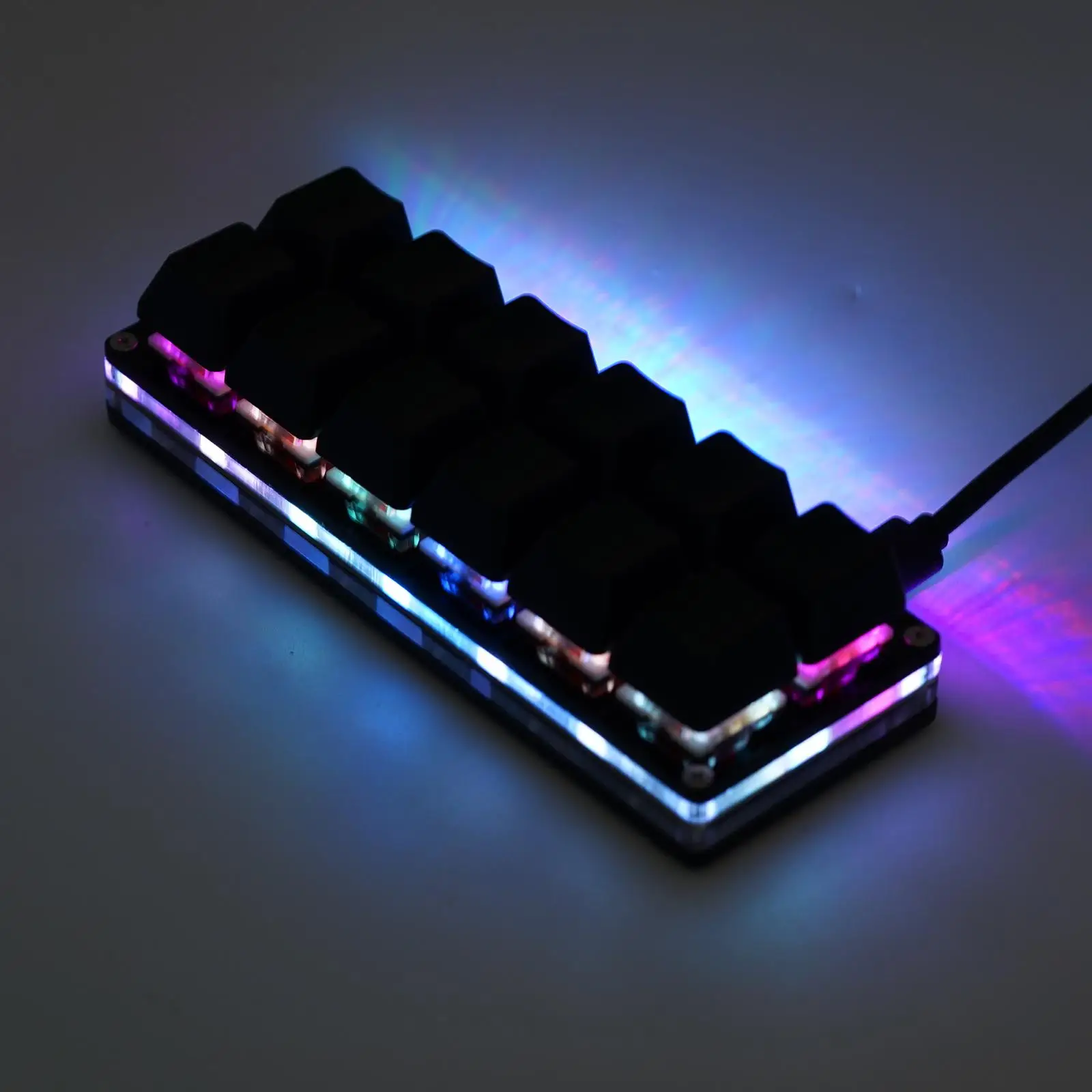 Mini preto 12 teclas mecânicas teclado de jogo teclado sayo dispositivo atalho teclado programável personalizado macro teclado quente