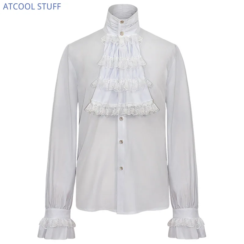 Men Steampunk Trench Shirt / Coat Vintage Prince Overcoat Medieval Renaissance Jacket Victorian Edwardian Cosplay Costume