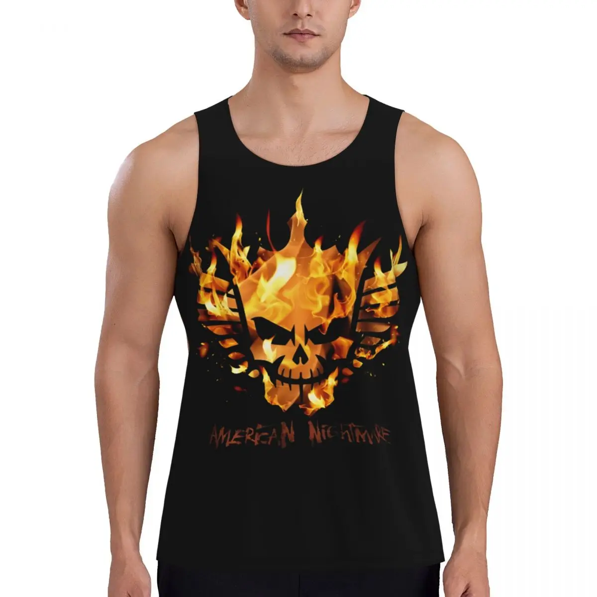 كودي رودس النار مطالبة المملكة الخاصة بك الرجال الصالة الرياضية اللياقة البدنية أكمام القمم البوليستر كمال الاجسام تانك القمم صدرة للجري