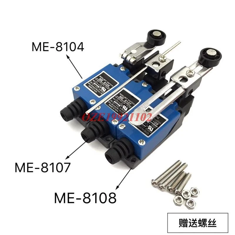 1PC ME-8108  8104 8107 8169 8166 8111 9101 AC250V 5A Rotary Adjustable Roller Lever Arm Mini Limit Switch For CNC