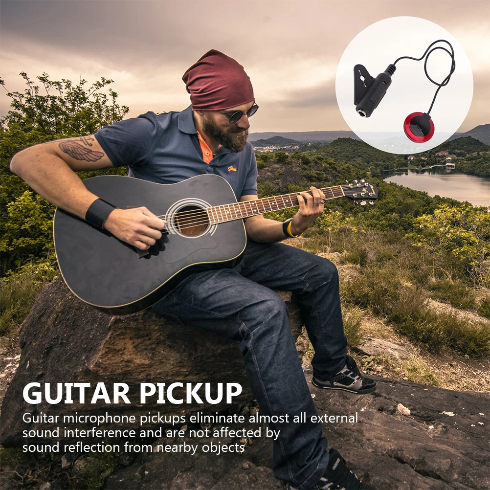 

1 set Multifunctional Guitar Pickup for Acoustic Electric Sound Restoration Self-Adhesive Easy Install Pickup for Ukulele Banjo