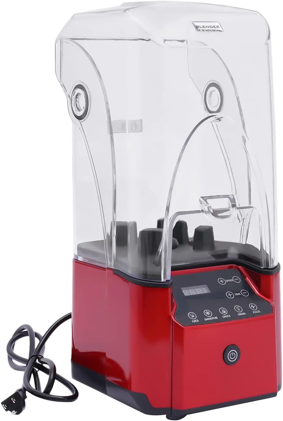 2200W Commercial Professional Blender W/Shield Quiet Sound Enclosure จับเวลา,ใช้ในร้านอาหาร,โรงแรม,บาร์ขนม,ร้านกาแฟ