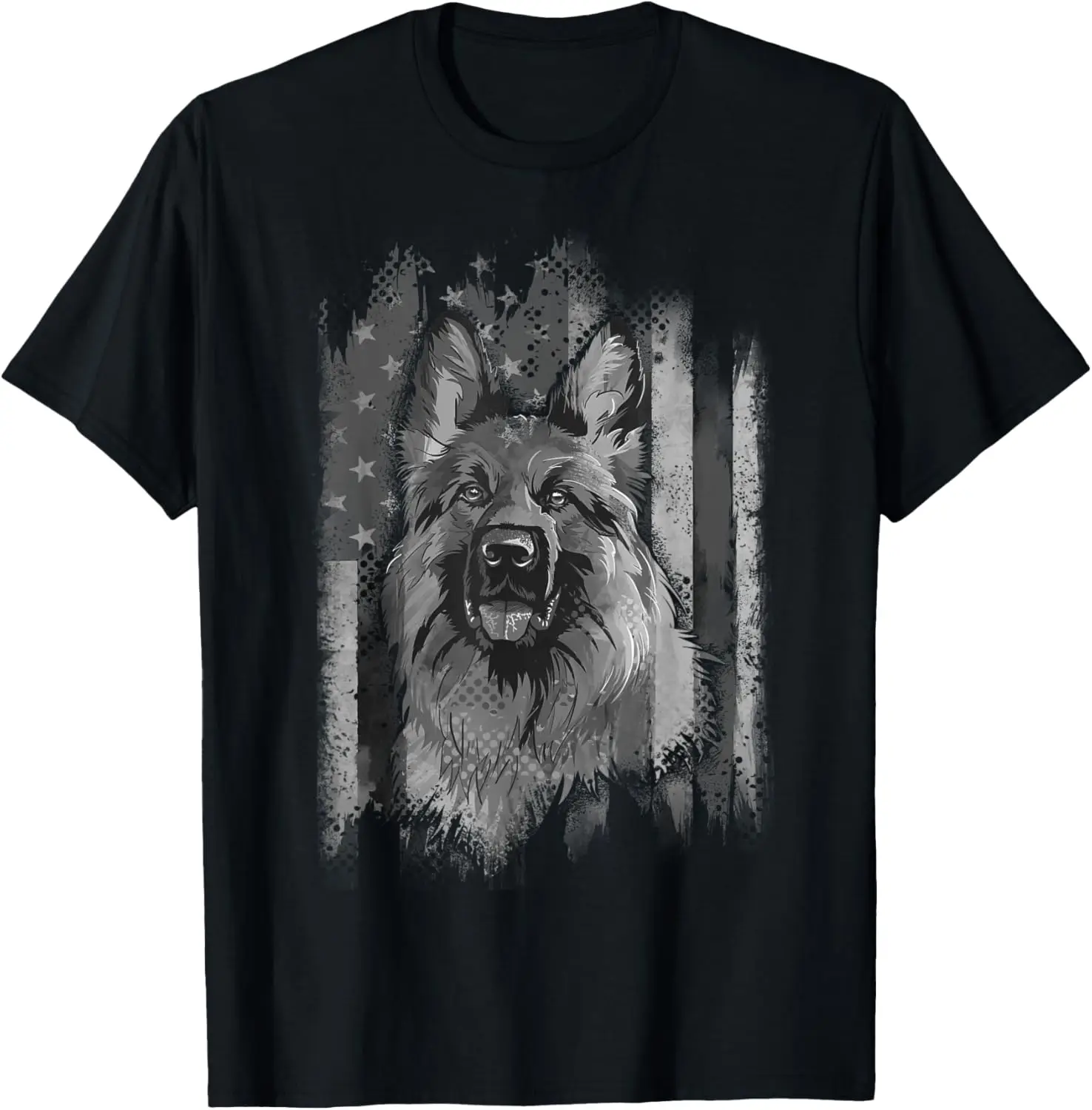 Patriotic German Shepherd AMERICAN FLAG German Shepherd T-Shirt