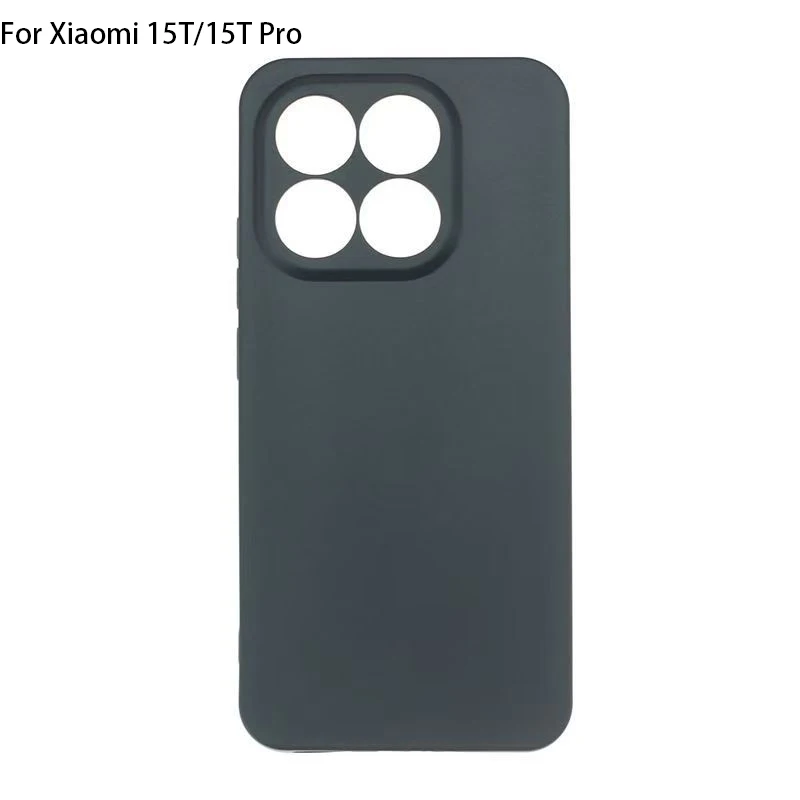 Für Xiaomi 15T Solid Black stoßfeste Handyhülle Xiaomi Mi 15T 15T Pro Silikon Soft TPU Back Cover Case