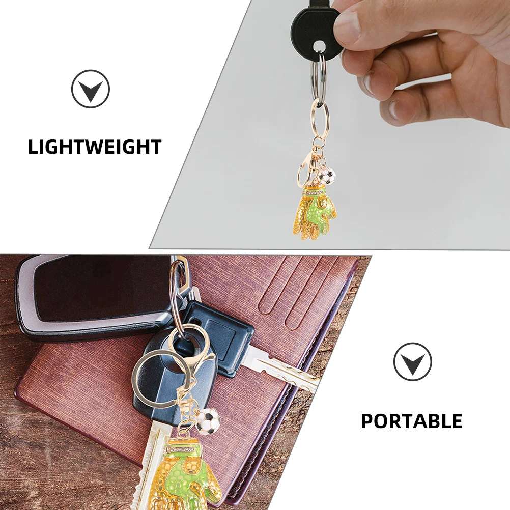 

2pcs Goalkeeper Glove Shaped Keychain Luggage Hanging Car Key Pendant Schoolbag Decorative Keychain For Bags Backpacks Purse