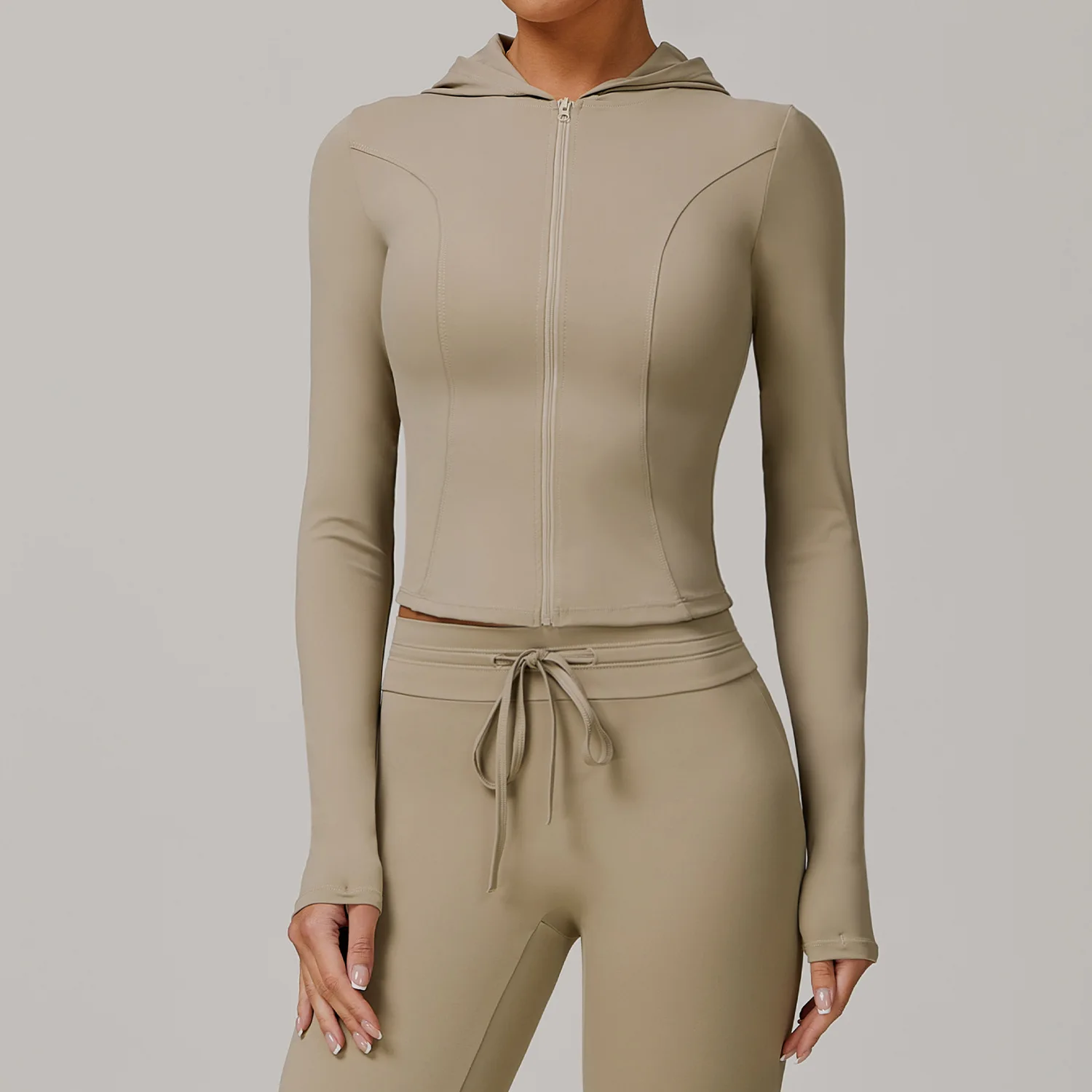 المرأة جاكيت زيبرا اليوغا المحاصيل القمم الصلبة سترة رياضية علوية مقنعين تي شيرت كم طويل قمصان للجري سريعة الجافة اللياقة البدنية الصالة الرياضية ملابس رياضية