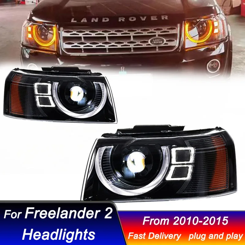 

Car Full LED Headlights for Land Rover Freelander 2 2010-2015 Defender style full LED DRL Auto Signal light Headlamp Accembly