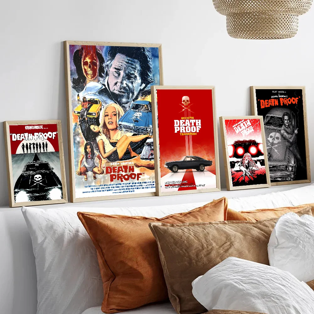 Film Death Proof Action Classic Vintage Posters Decoracion Painting Wall Art White Kraft Paper Kawaii Room Decor