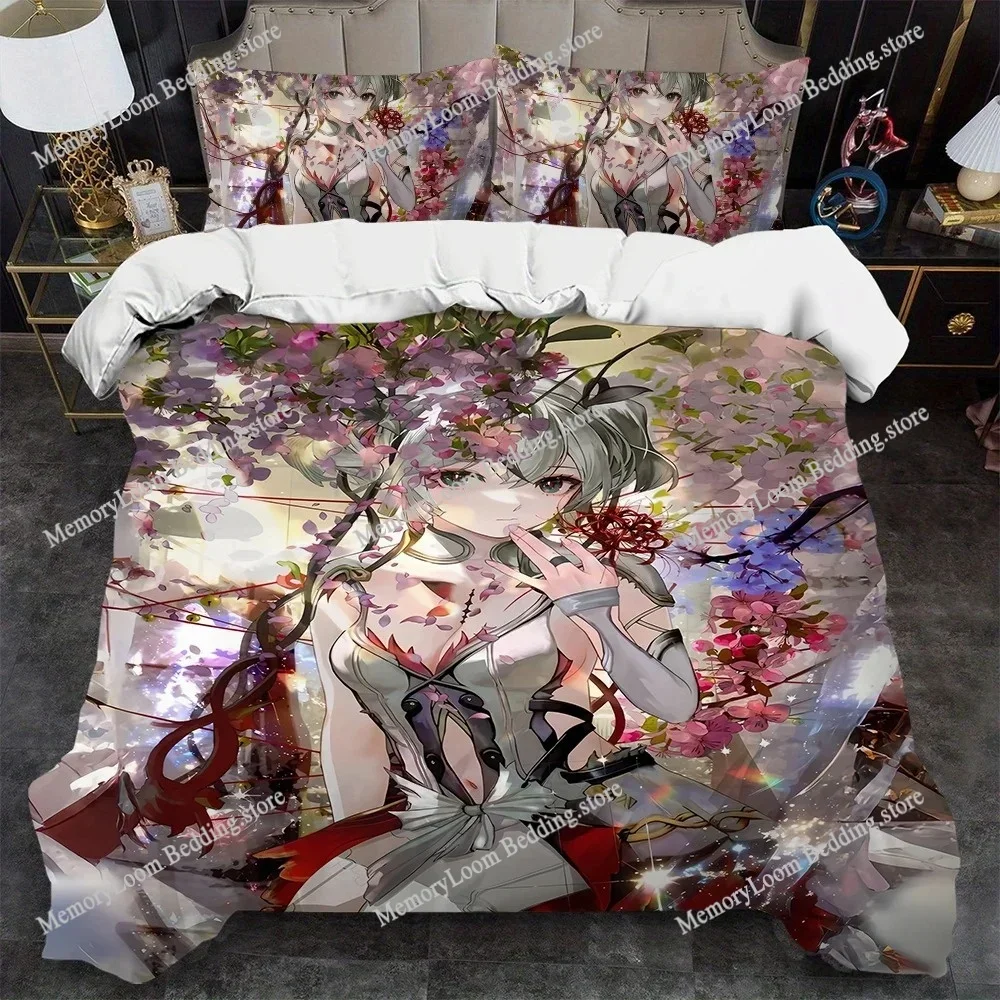 Game Wuthering Waves Camellya Duvet Cover Set Home Style Bedding Soft Laundry Cotton Bed Student Dormitory Gift Home Textile9639
