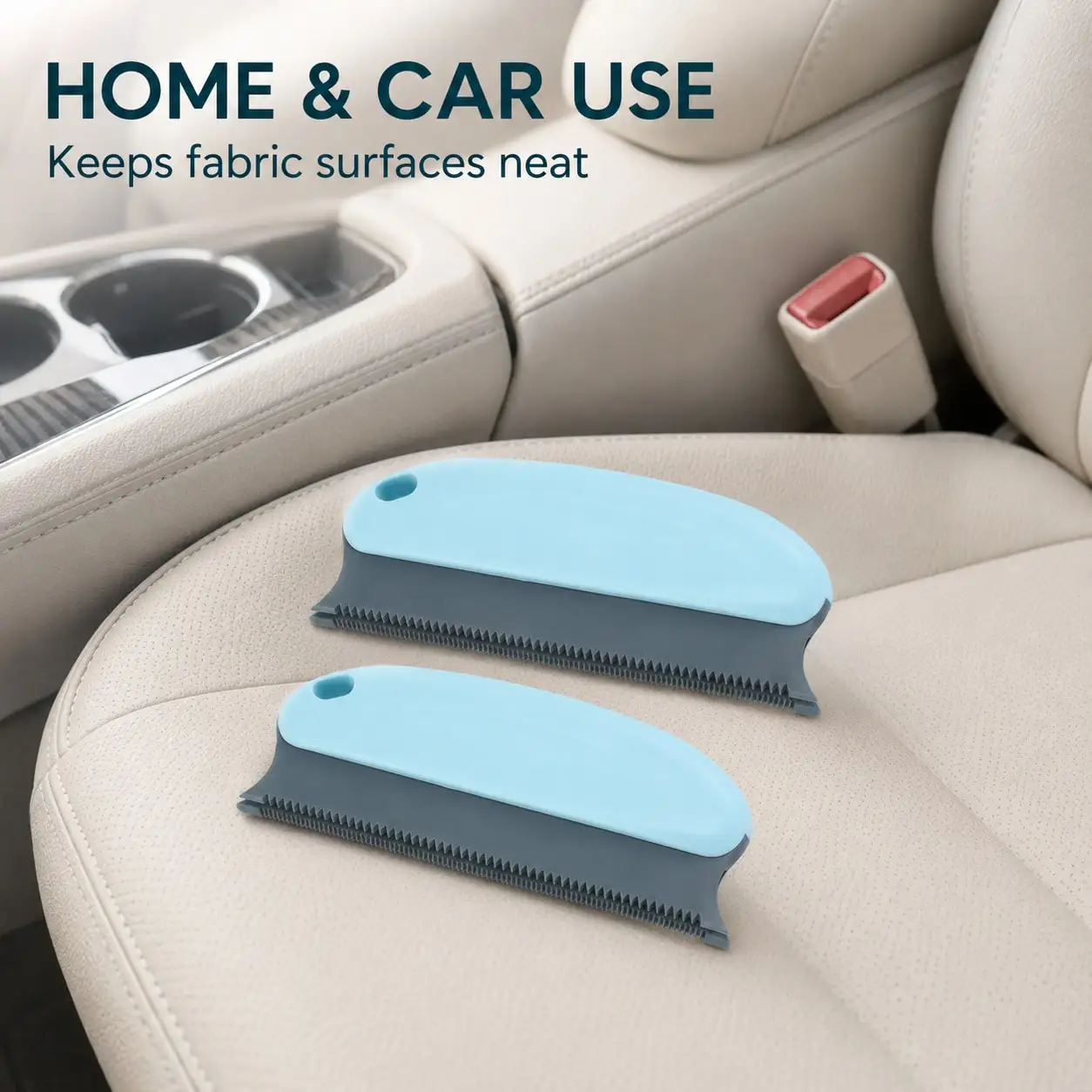 2pcs Pet Hair Remover Brush, Pet Hair Detailer With Handle, Cat And Dog Hair Lint Remover Brush For Cleaning Cars Furniture Carpet Sofa Clothes Beds Couches,Mother's Day image 2