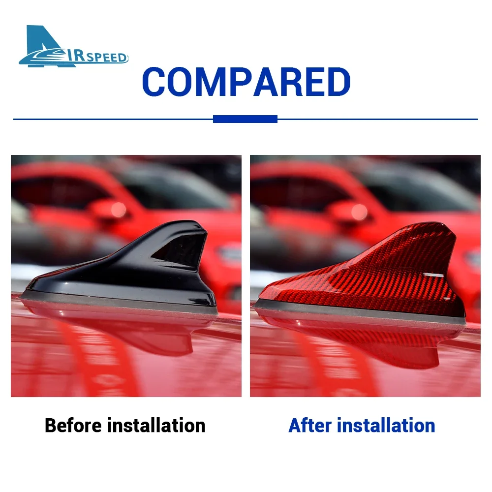 Real Hard Carbon Fiber Car Antenna Shark Fin Cover Aerials Antenna For Volkswagen VW Golf 8 MK8 ID.3 2021 2022 Accessories Trim - view 6
