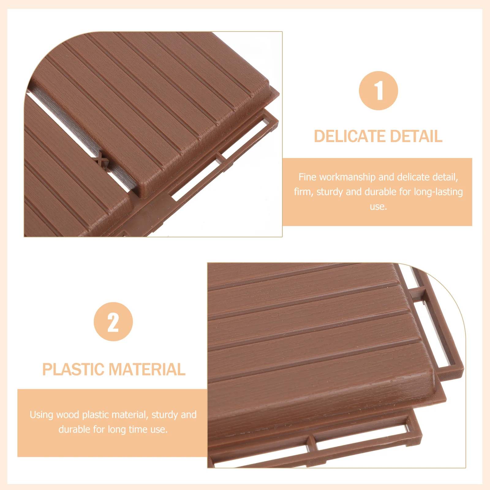 

Wood-Plastic Floor Outdoor Deck Flooring Balcony Garden Yard Splicing Waterproof Durable Easy Install Lightweight Long Use