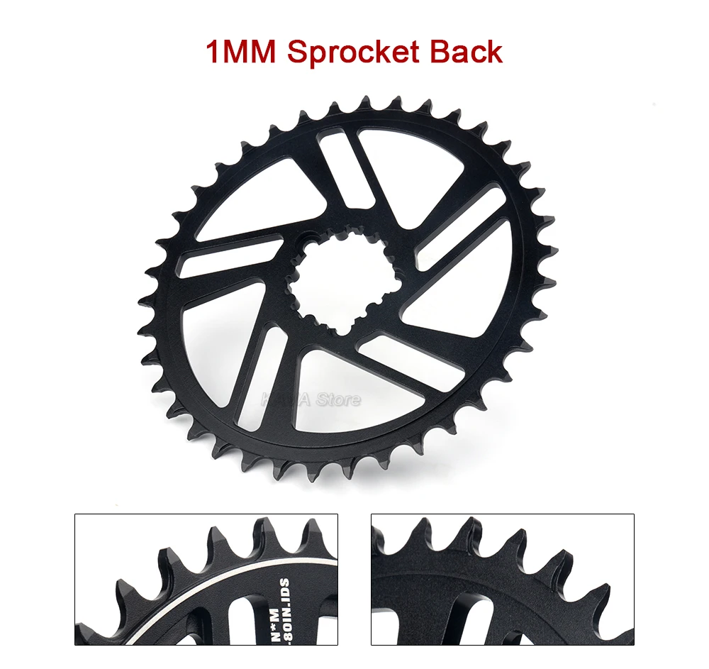 WUZEI MTB 3 Bolzen Kettenblatt 30T 32T 34T 36T 38T 40T 42T Offset 1mm/3mm/6mm CNC Kettenrad für Sram 11/12S NX XX XO GX GXP11 – Detail 6
