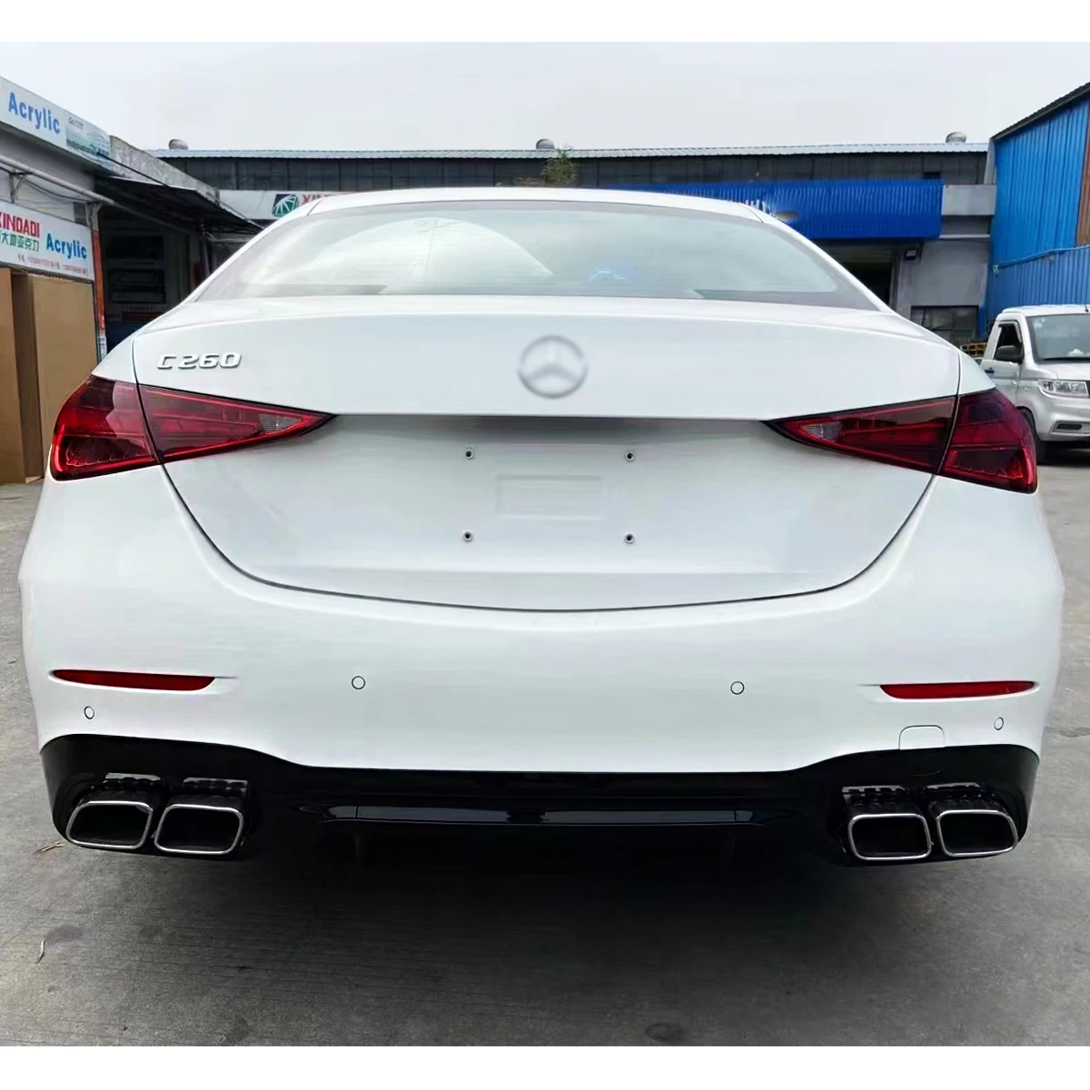 Body kit for Mercedes Benz C class W206 2022+ change to C63 AMG facelift car bumpers complete auto parts.