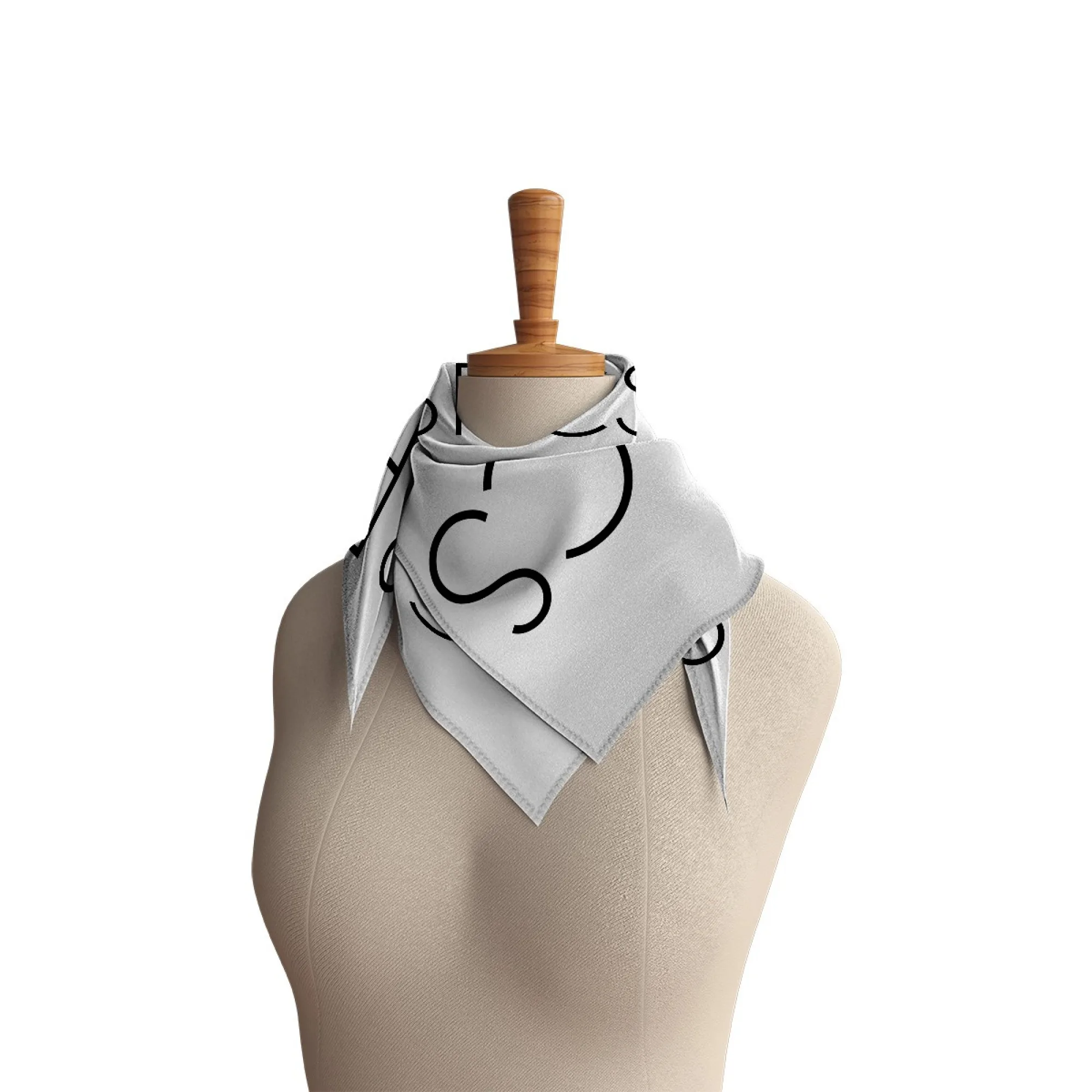3 pieces custom silk scarves