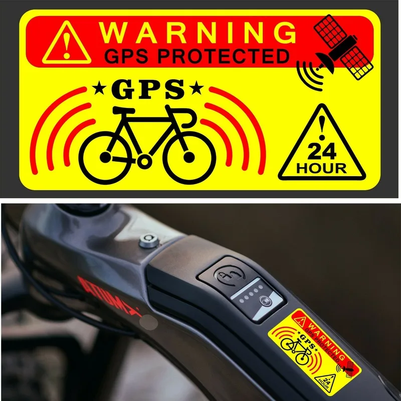 F505# 30mm*60mm 3PCs GPS Tracking Warning Stickers Sign Bicycle Bike Theft Prevention Security