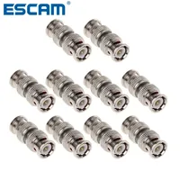 escam 10pc/lot BNC Male To  Connector Coax Coupler Adapter For CCTV Video Surveillance