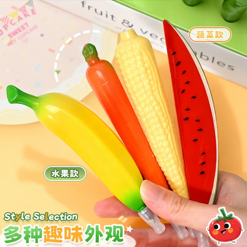 Creative Simulation Fruit Lollipop Vegetable Shaped Ballpoint Pen Student Reward Small Gift Activity Prize Stationery Supplies
