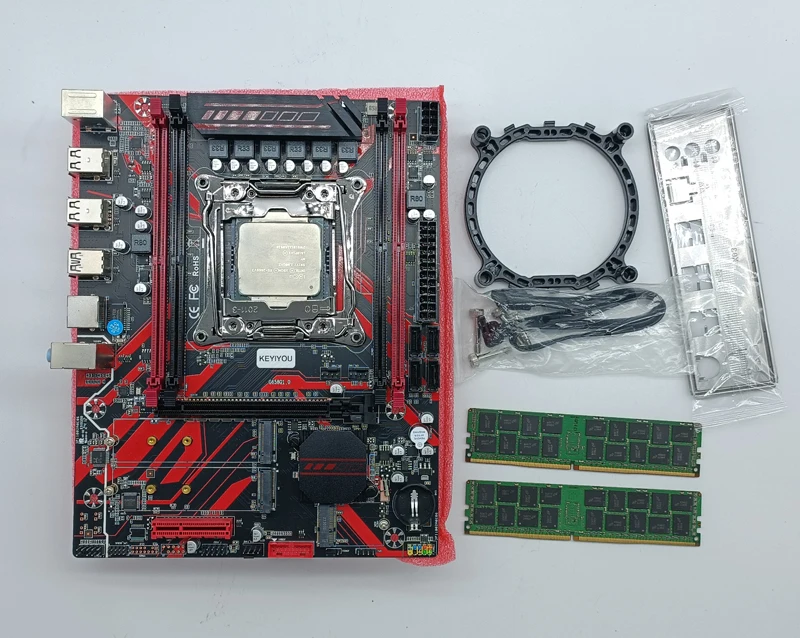 X99 Kit Motherboard LGA2011-3 Set with E5 2680 V4 Processor 32GB(2*16GB) DDR4 2133Mhz Memory E5 2680V4 Four Channel Motherboard