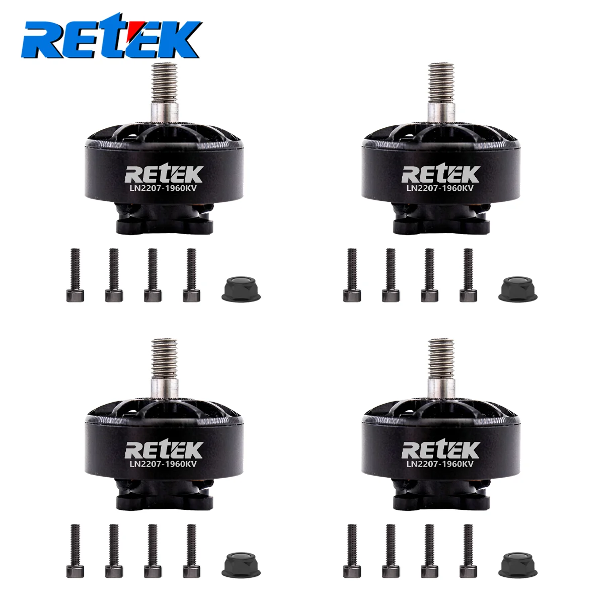 4 Stück RETEK LN2207 4S-6S 1960KV 2300KV Bürstenloser Motor für FPV Racing RC Drone DIY-Teile