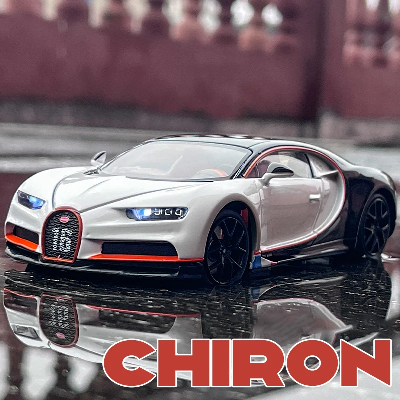 JKM 1:32 Bugatti Chiron Supercar Alloy Model Car Toy Diecasts Metal Casting Sound and Light Car Toys For Children Vehicle