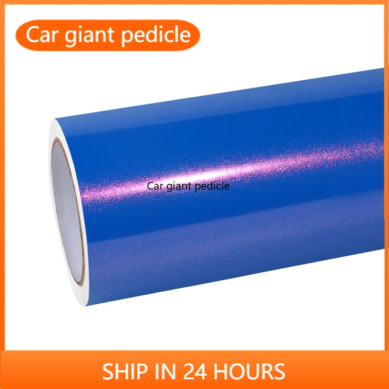 Highest qualityGloss Diamond Blue Red vinyl Wrap Film Car Wrap Film Non degumming Non fading quality Warranty 1.52M*17M roll