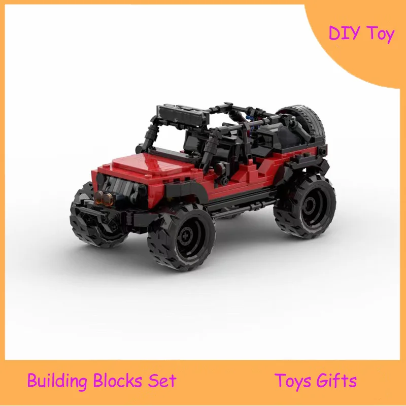 

MOC внедорожный автомобиль, строительные блоки, набор игрушек, сборная модель автомобиля, прочный строительный блок, игрушки, подарки на день рождения