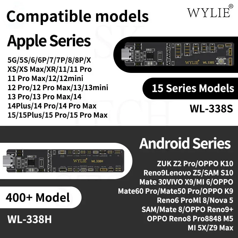 WL-338S WL-338H One-touch Battery Activation Board for IP5-15 Full Series Android Automatic Power-off Fast Charging Tooll