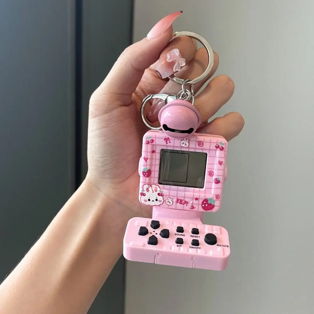Cute Creative Car Accessory Mini Arcade Retro Alloy Key Ring Bag Pendant Car Key Chain Girls Key Chain