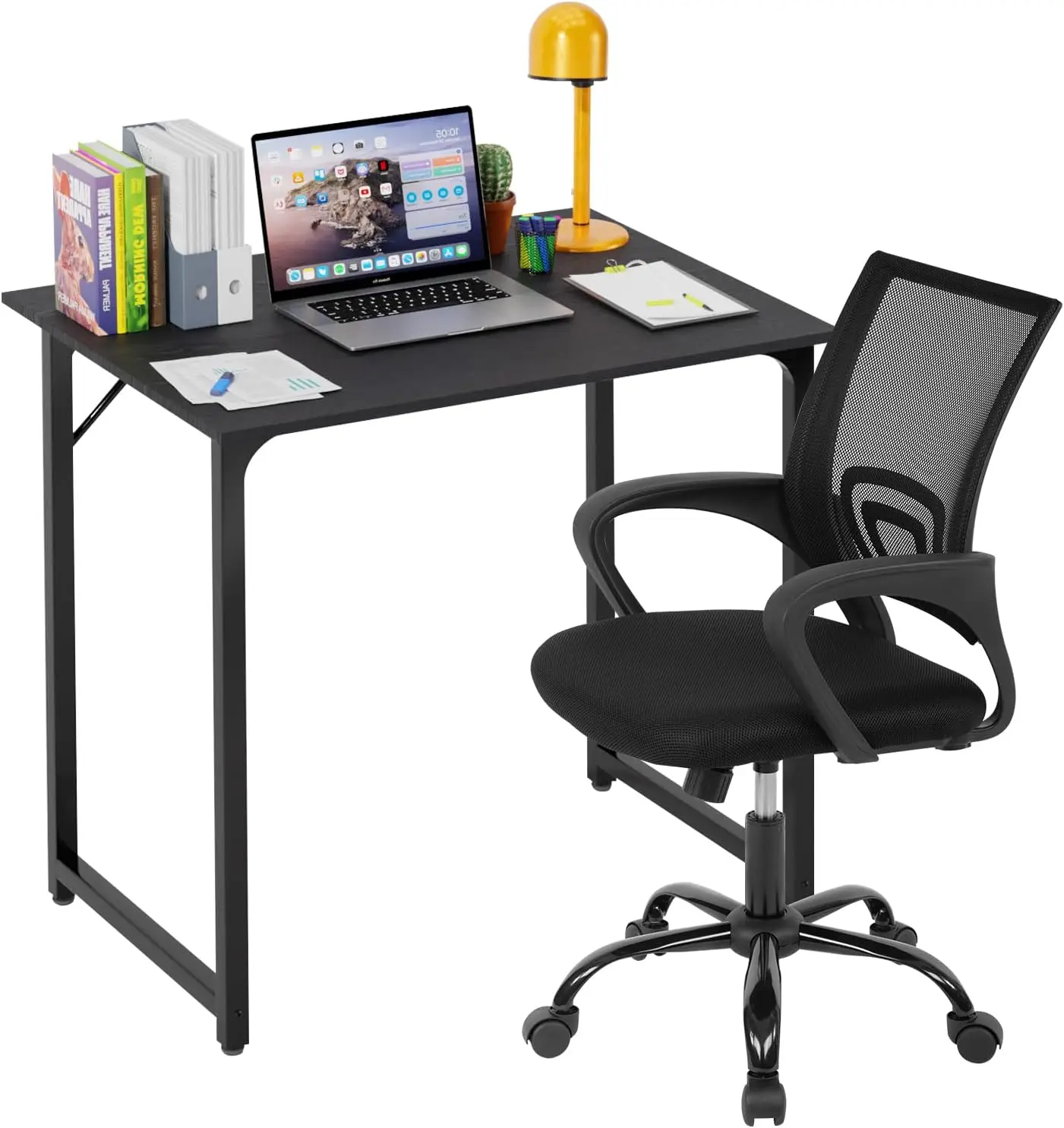 

32 Inch Home Office Desk and Chair Set,32 Inch Computer Desk with Ergonomic Height Adjustable Office Chair for Home Office-HOT