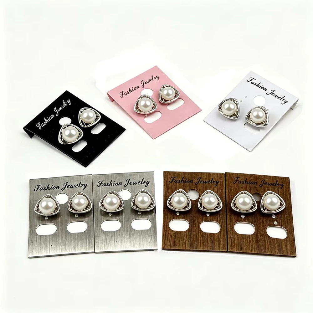 100Pcs/pack Jewelry Earrings Packaging Display Card  Mini Stud Ear Storage Organizer Showcase Earring Post Holder Tag 4x3cm