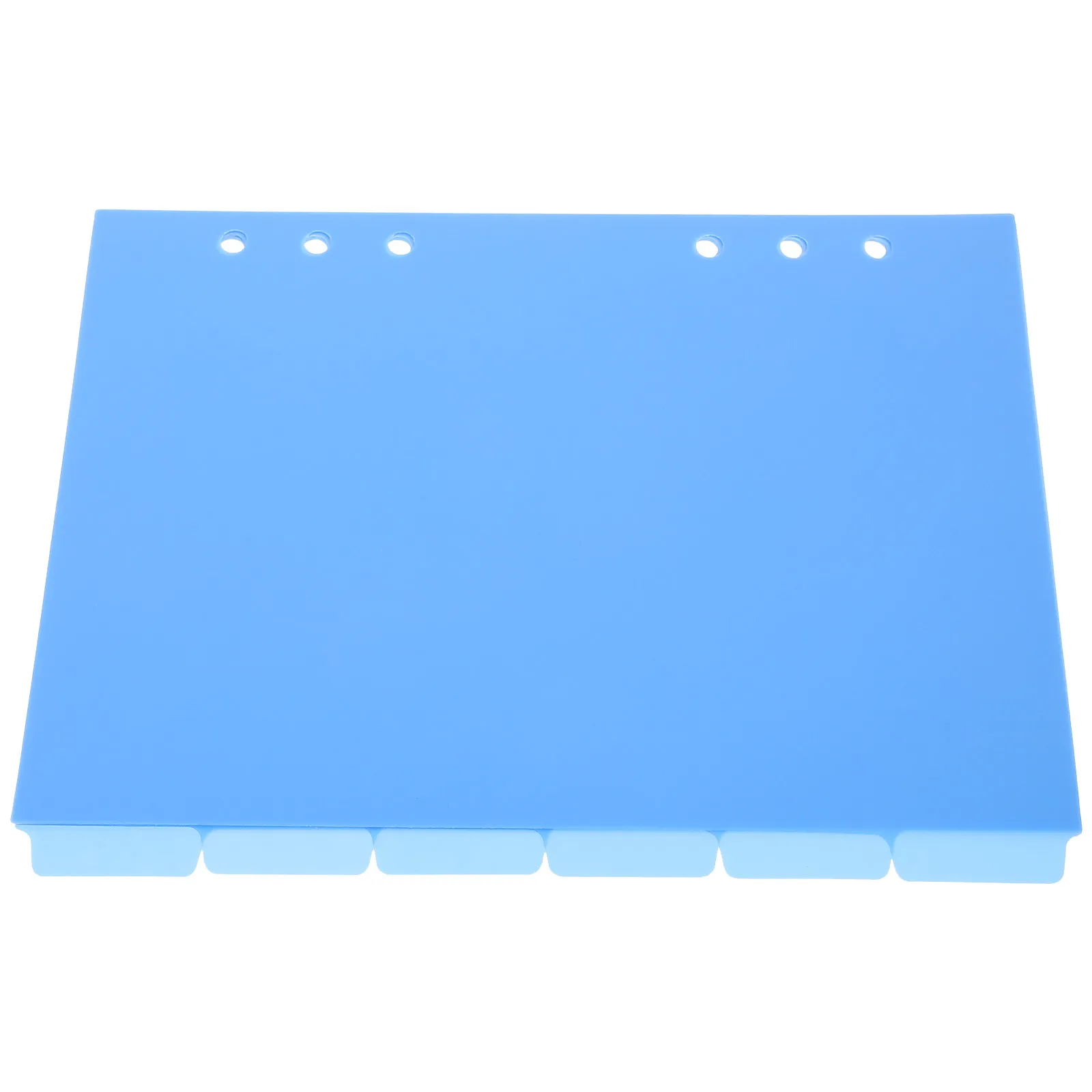 

6pcs A5 Separator Pages Blue PP Dividers for Binder Notebook Organizers Writable Tabs Index Dividers Plastic Accessories